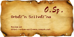 Orbán Szilvána névjegykártya